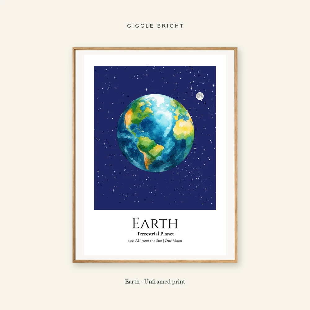 Earth Giggle Bright framed print; frame not included