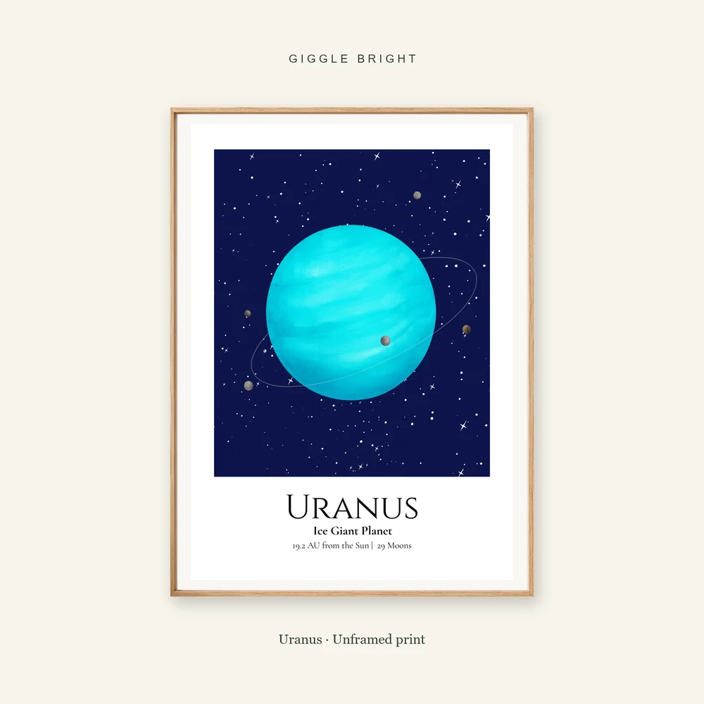 Uranus Giggle Bright framed print; frame not included
